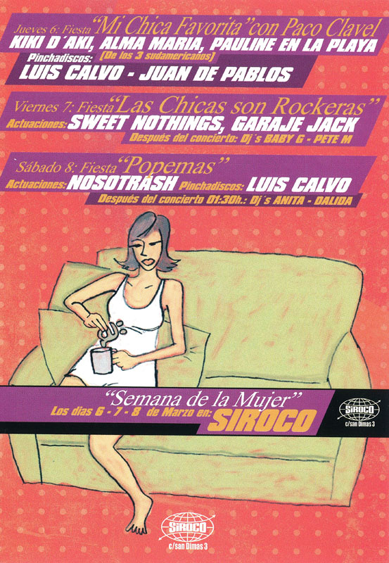 Nosotr?sh [Semana de la mujer concerts poster, Sala Siroco, Madrid]