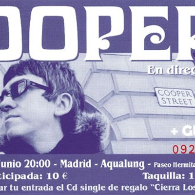 Cooper [Entrada concierto Sala Aqualung, Madrid]