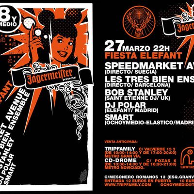  Cartel fiesta Elefant [Club 8 y medio, Madrid]