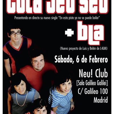 Cola Jet Set + Bla [Cartel concierto, Fiesta Elefant]