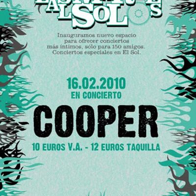 Cooper [Cartel concierto ac?stico ciclo "Los martes al sol", Sala El Sol, Madrid]