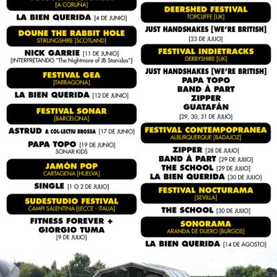 Flyer Festivales de Verano 2011