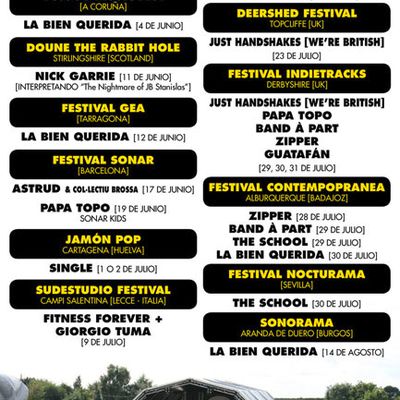 Flyer Festivales de Verano 2011