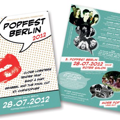 Flyer Berlin PopFest 2012