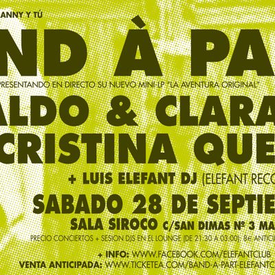 Flyer Fiesta Elefant Club 013: Franny y Tú