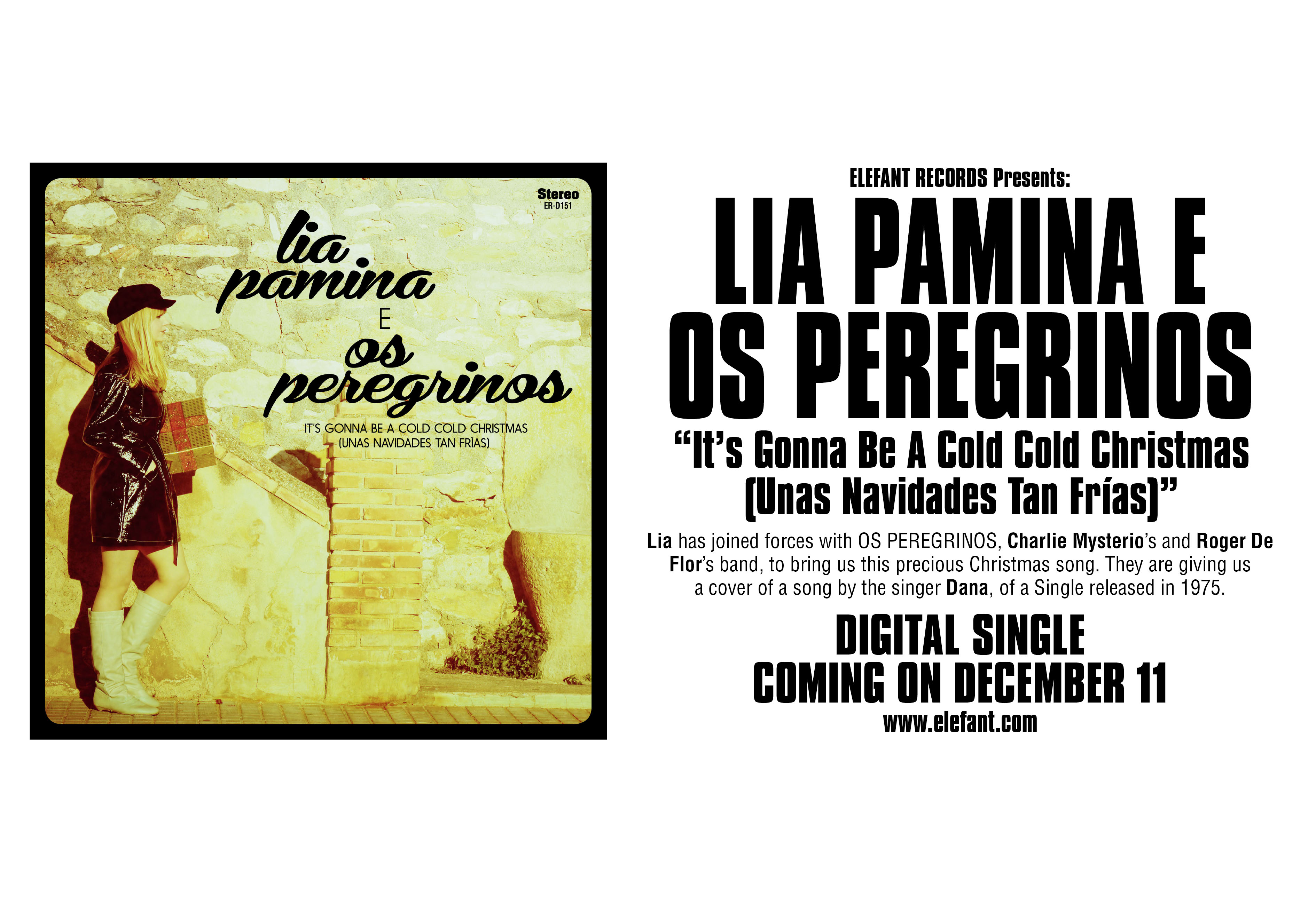 Lia Pamina "It's Gonna Be A Cold Cold Christmas (Unas Navidades Tan Frías)" Digital Single 