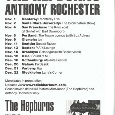 The Hepburns tour Escandinavia y EEUU con Anthony Rochester