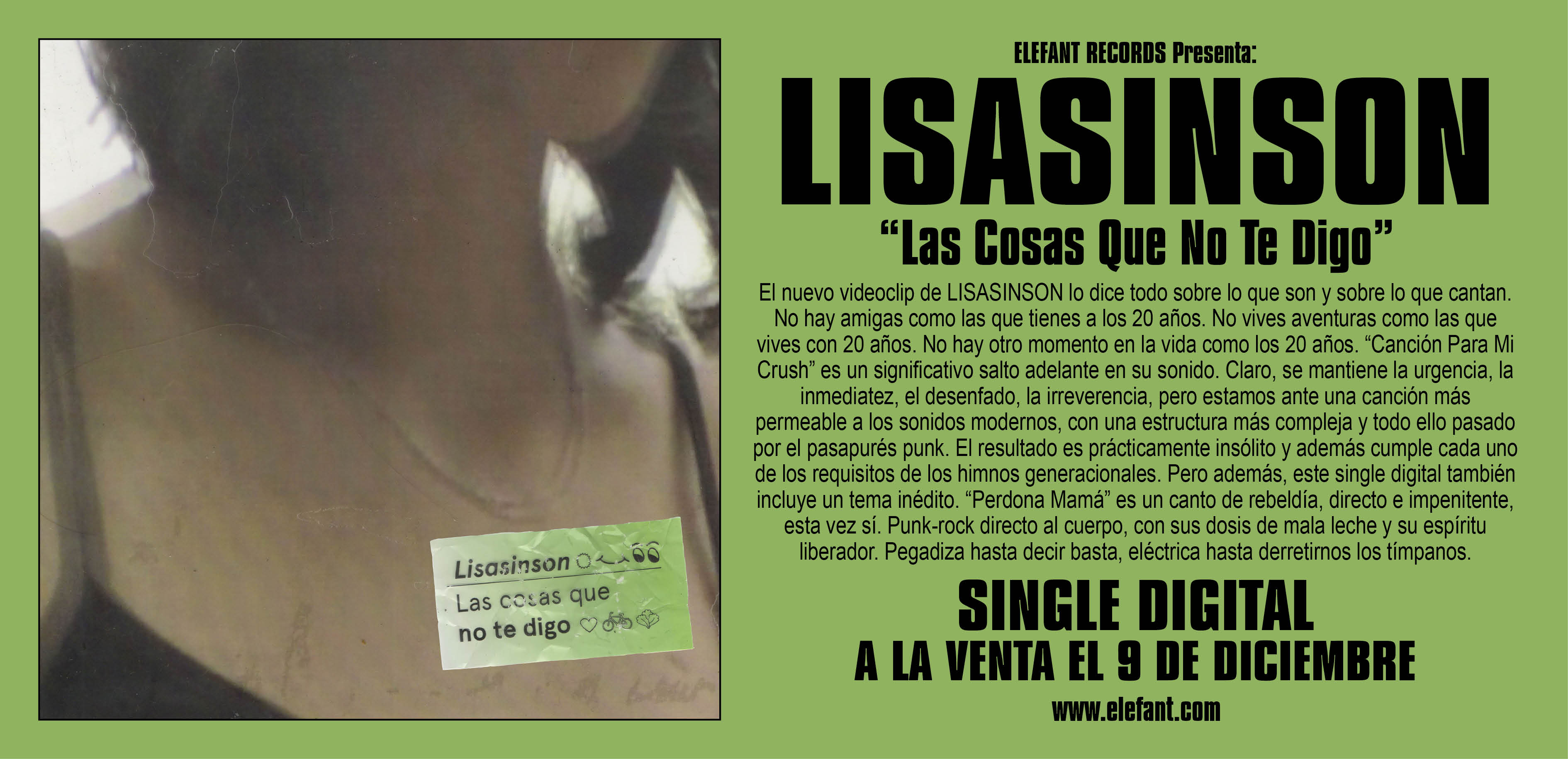 Lisasinson "Las Cosas Que No Te Digo" Digital Single