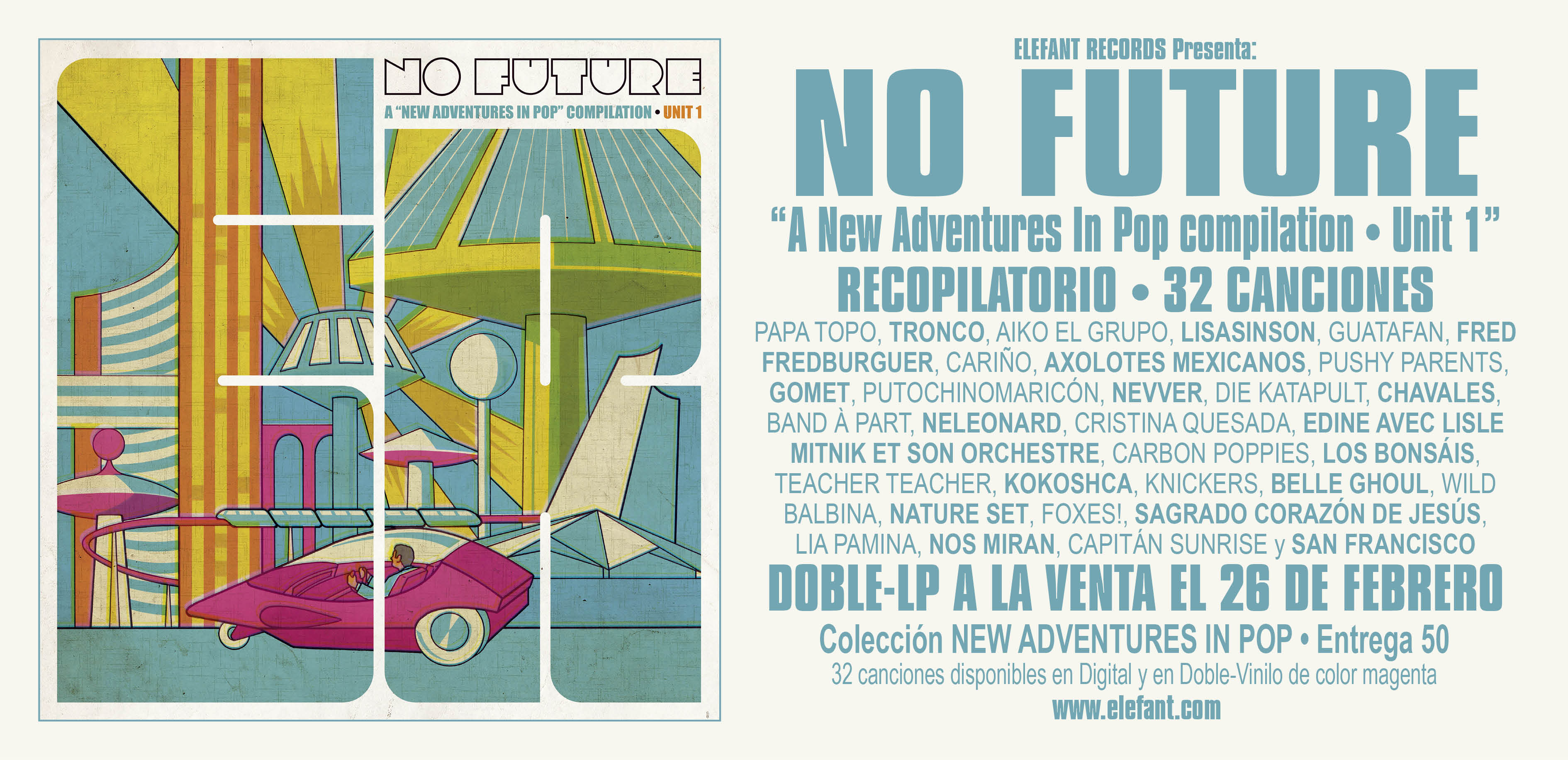  VV.AA "No Future: A New Adventures In Pop Compilation · Unit 1" Double LP