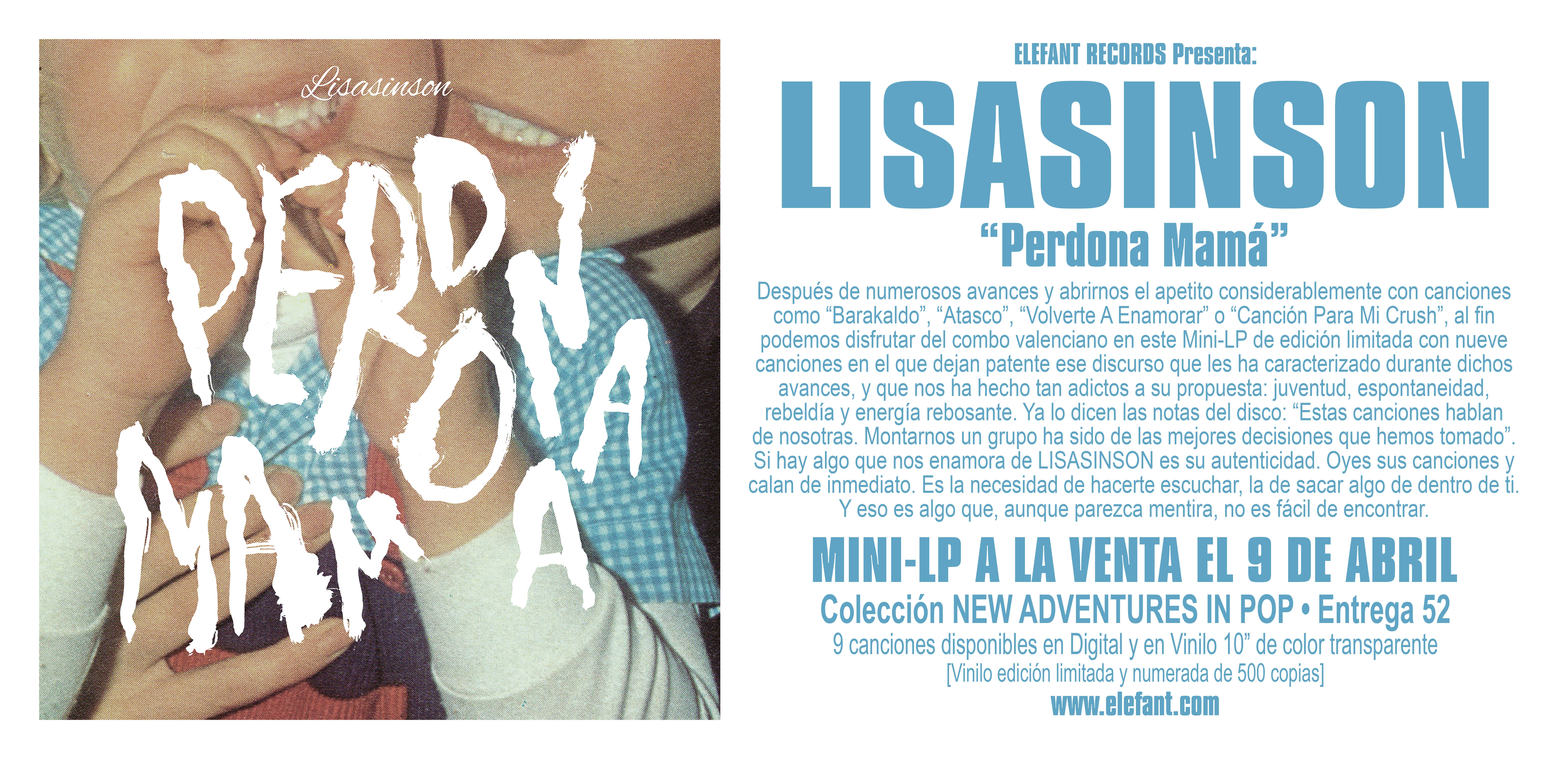 Lisasinson "Perdona Mamá" Mini-LP