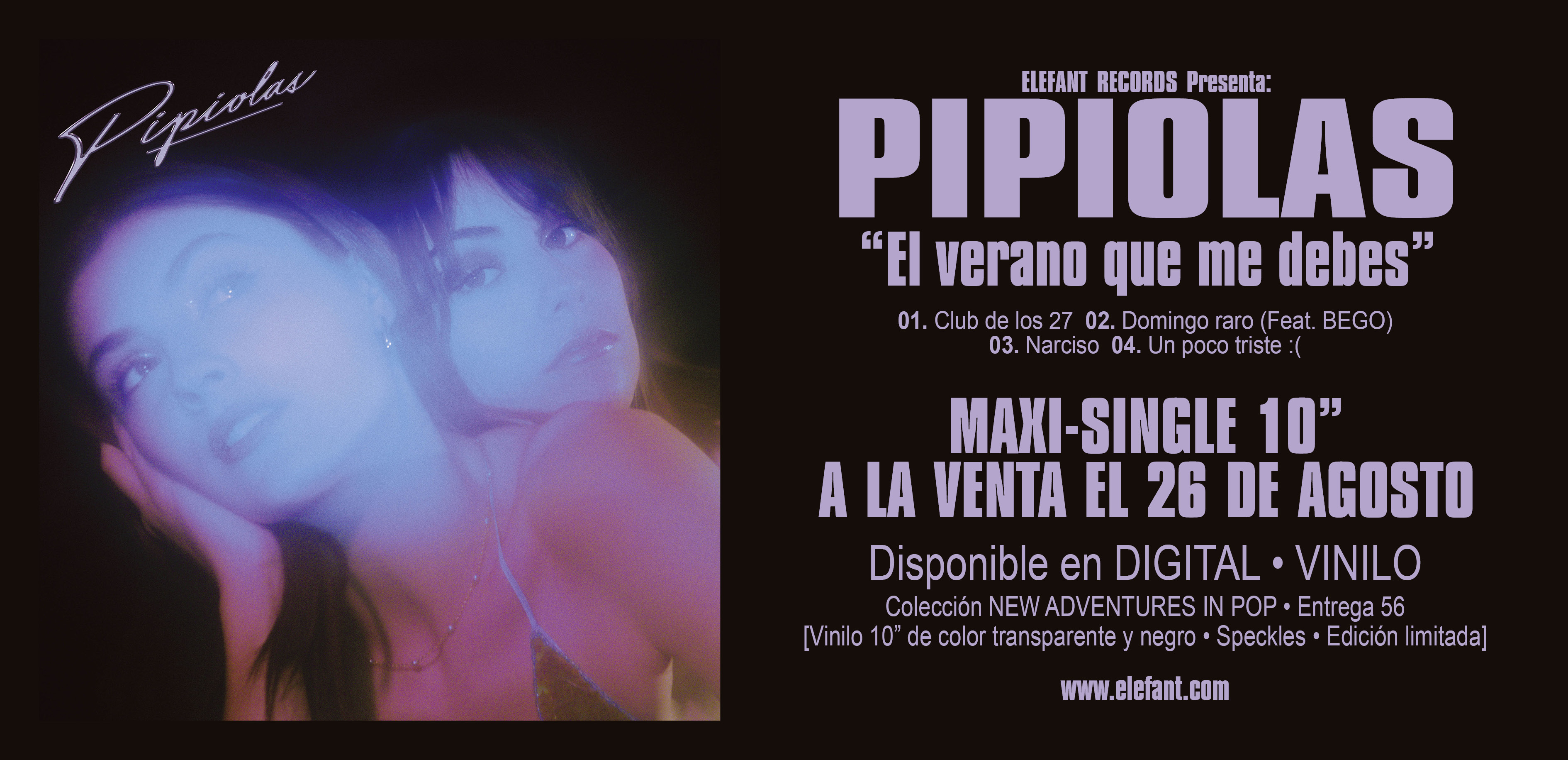 PIPIOLAS "El verano que me debes" Maxi-Single 10" 