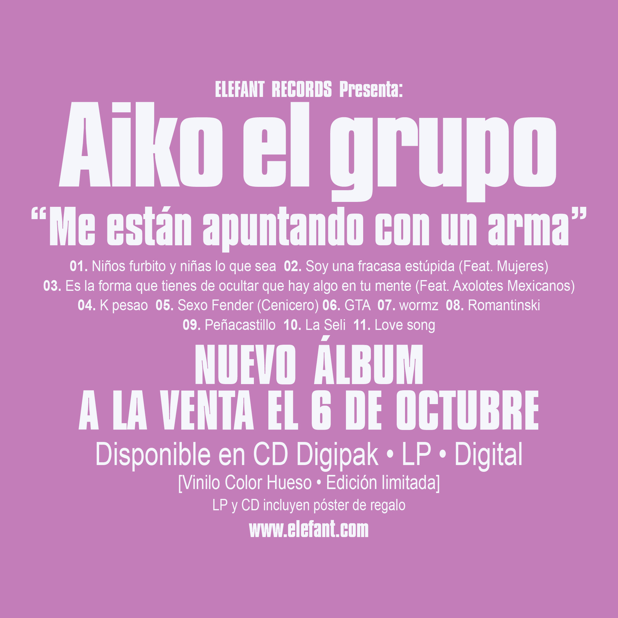 AIKO EL GRUPO "Me están apuntando con un arma" LP/CD