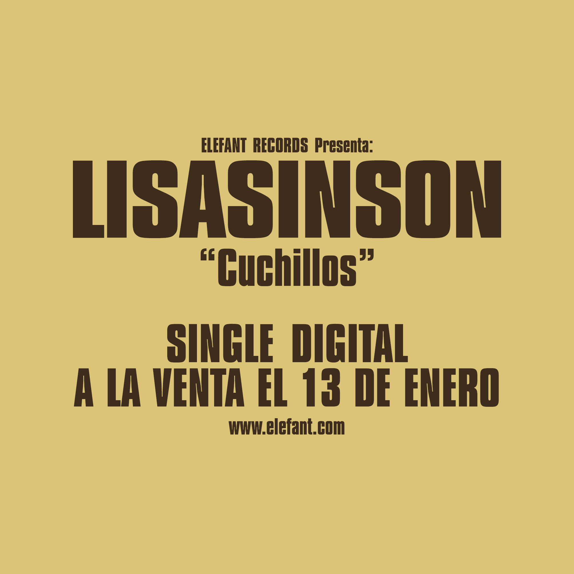  LISASINSON "Cuchillos" Single Digital