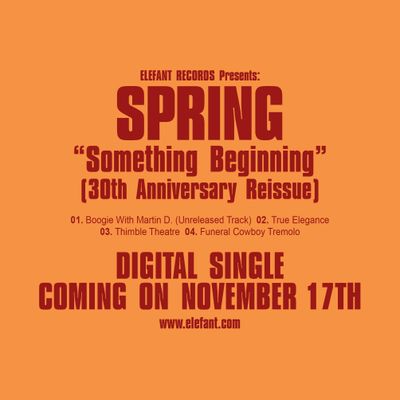 SPRING "Something Beginning (30th Anniversary Reissue)" Single Digital 