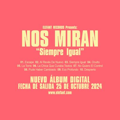  NOS MIRAN "Siempre Igual" Álbum