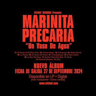 MARINITA PRECARIA "Un Vaso De Agua" LP