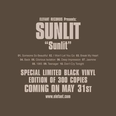 SUNLIT "Sunlit" limited-edition black vinyl 