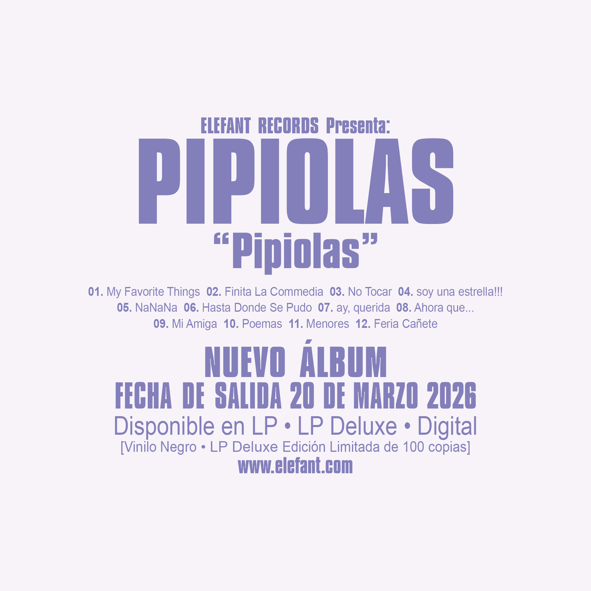 PIPIOLAS "Pipiolas" LP/LP Deluxe