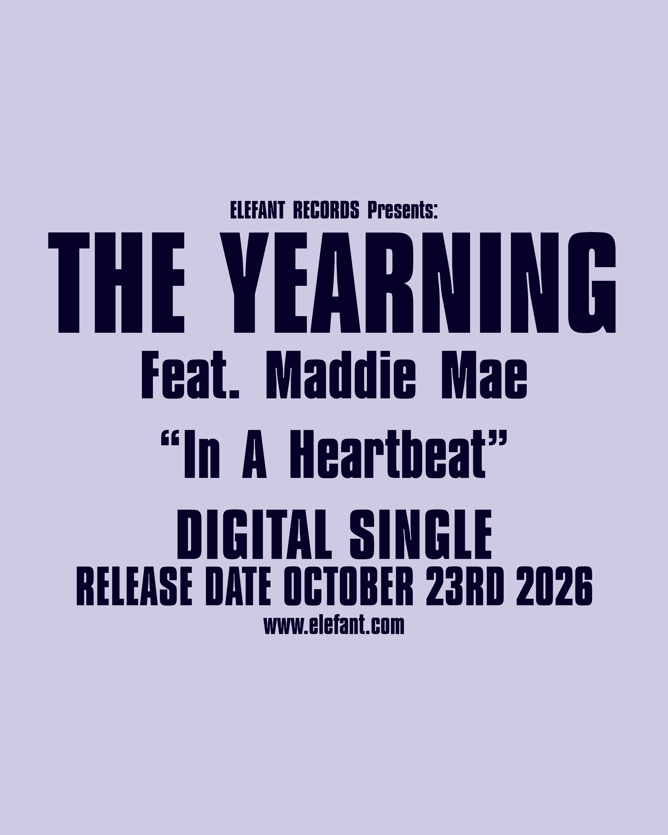 THE YEARNING "In A Heartbeat" Single Digital 